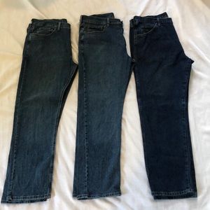 Wrangler and Lee Men’s 40x32 Jeans, 3 PAIRS!